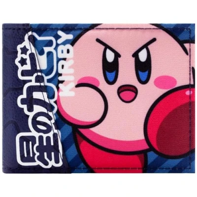 Abbildung von Kirby Return to Dream Land Star Allies Intensiver Blick Geldbörse/Geldbeutel Bi Fold ID &amp; Kartenhalter, Blau