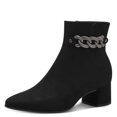 Abbildung von MARCO TOZZI Damen Stiefeletten mit Absatz Elegant Reißverschluss, Schwarz (Black), 39 EU