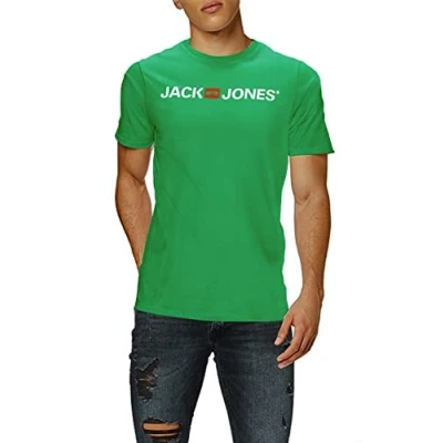 Abbildung von JACK &amp; JONES Herren JJECORP Logo Tee SS Crew Neck NOOS 12137126, Island Green/White REG, XXXL