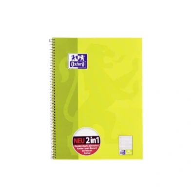Abbildung von Oxford 100050362 Collegeblock Linien 55 DUO A4+, 80 Blatt, /qm, 4 fach Lochung