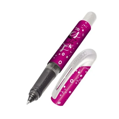 Abbildung von Online Tintenpatronen Rollerball College Pink, Stift für Rechtshänder und Linkshänder, ergonomisches Griffstück, hochwertiger Tintenroller, Standard Tintenpatronen, inkl. Kombipatrone blau