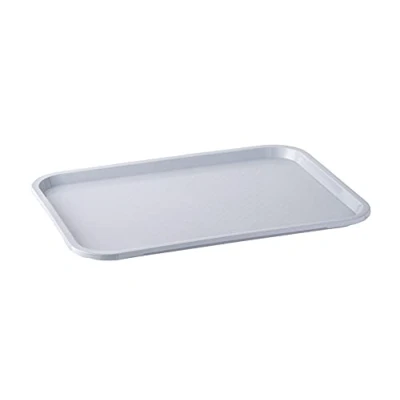 Abbildung von APS Fast Food Tablett, bruchsicheres und spülmaschinenfestes Serviertablett, Made in Germany, 41 x 30,5 cm, Höhe 2 grau