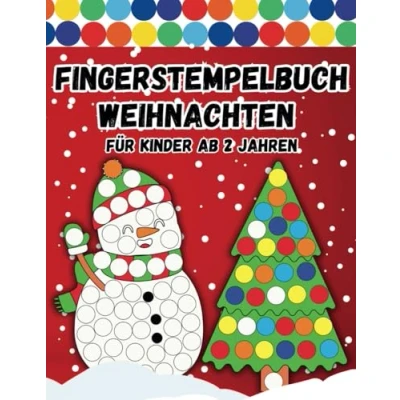 Abbildung von Fingerstempelbuch Weihnachten: Malbuch für Kinder ab 2 Jahren