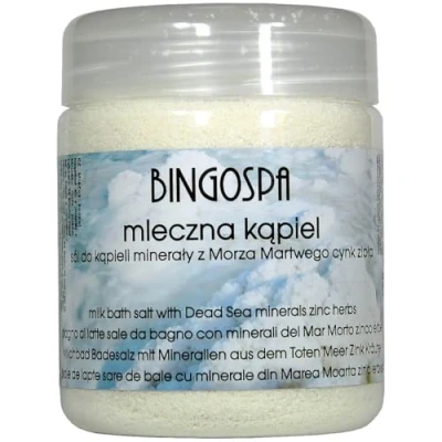 Abbildung von Badesalz gegen Allergien, Ekzemen, Psoriasis, Akne, Cellulite und Dehnungsstreifen 550g BINGOSPA