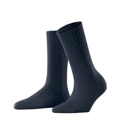 Abbildung von FALKE Damen Cosy Wool Boot W SO Wolle Kaschmir einfarbig 1 Paar Socken, Blau (Space Blue 6116) neu umweltfreundlich, 39 42