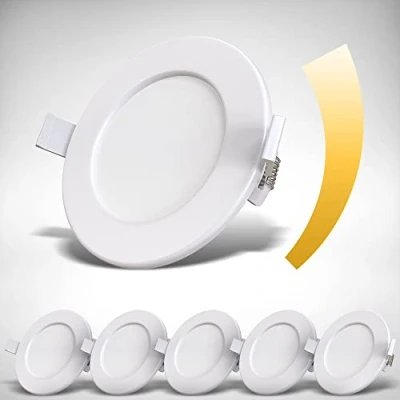 Abbildung von B.K.Licht LED Einbauleuchte, ultraflaches 6er Set, Inkl. Modul, 6 Watt, 450 Lumen, 3.000 Kelvin, stufenlos dimmbar
