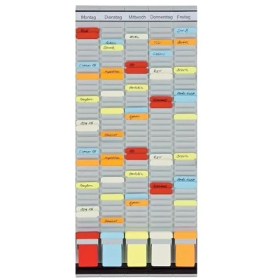 Abbildung von FRANKEN T Kartentafel 5 Tage Wochenplaner, 31,5 x 78 cm, Träger, 35 Schlitze, PV SET2