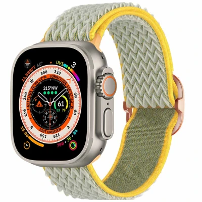 Abbildung von Spigen Apple Watch Armband Stoff Grün Geeignet für Serien 1 9 / SE Ultra (2)