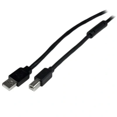 Abbildung von StarTech.com 20m aktives USB 2.0 A auf B Kabel Stecker/Stecker Druckerkabel 1x / Schwarz