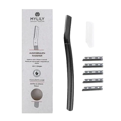 Abbildung von MYLILY Augenbrauenrasierer Metallic schwarz Gesichtsrasierer Frauen Dermaplaning Gesicht Augenbrauen Rasierer für Face Razor Woman Messer