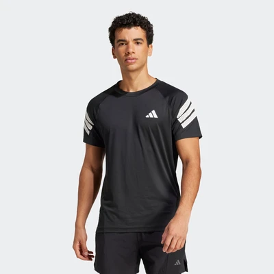 Abbildung von adidas Performance ICON 3STRIPES Sport Tshirt Black white, Herren, Größe: XS, white