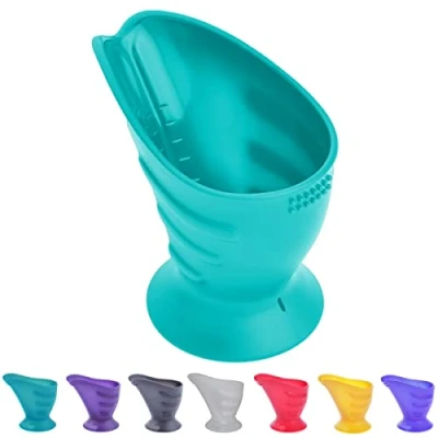 Abbildung von Hoppediz CamoCup Trinklernbecher geeignet für alle Babys zum Trinken lernen sowie Kinder und Erwachsene mit sensomotorischen Einschränkungen, Petrol, 1 Stück (1er Pack)