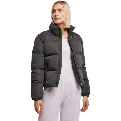 Abbildung von Urban Classics Peached Puffer Winterjacke, Damen, Größe: Medium, Black