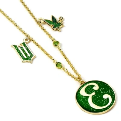 Abbildung von WICKED Elphaba &quot;E&quot; Icon Halskette mit Charm Verzierungen, Grün und Gold, One Size, Zinklegierung: 93 % Zink, 3 Kupfer, 4 Aluminium, ohne Edelstein