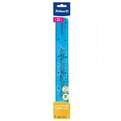 Abbildung von Pelikan 700900 flexibles Kunsttoff Lineal, 30cm, farbig sortiert, keine Farbauswahl möglich, 1 Stück