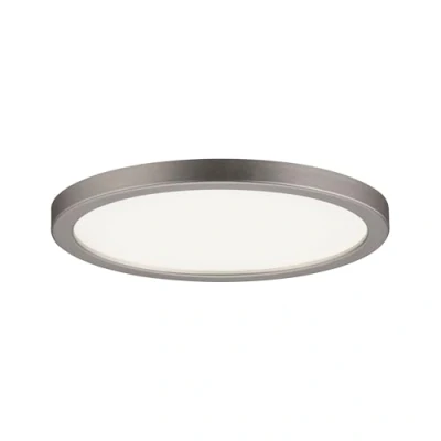 Abbildung von Paulmann 92936 LED Panel Areo rund incl. 1x8 Watt IP44 dimmbar Deckenlampe Nickel matt Deckenleuchte Kunststoff Wohnzimmerlampe 3000 K