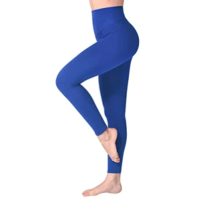 Abbildung von SINOPHANT Leggings Damen High Waist Blickdicht Leggins mit Bauchkontrolle für Sport Yoga Gym(1 Königsblau,L XL)