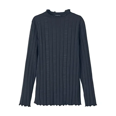 Abbildung von Name it Nkfnoline SLIM FIT Langarmshirt für Kinder, Größe: 146/152, Dark sapphire