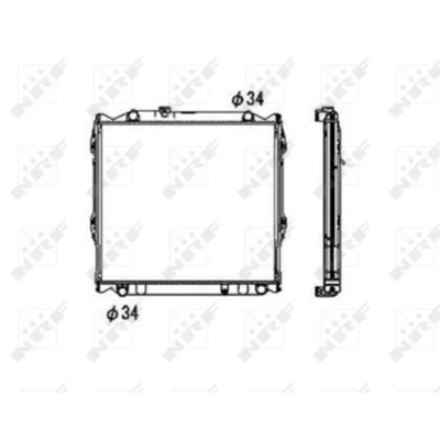 Abbildung von NRF 53708 Kühler, Motorkühlung Aluminium 638 575 25 Kühlrippen gelötet TOYOTA: Land Cruiser Prado 90