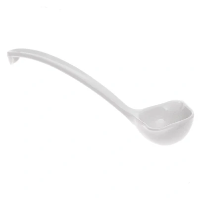 Abbildung von HENDI Soßenlöffel Kunststoff 18 cm SAN Elfenbein weiß 30 ml Schöpflöffel, Gastro Saucenlöffel