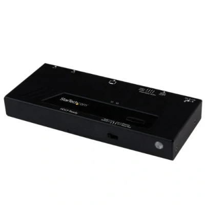 Abbildung von StarTech.com 2 Port HMDI® Switch / Verteiler Automatische Umschaltung mit IR Fernbedienung 1080p HDMI Auto Umschalter