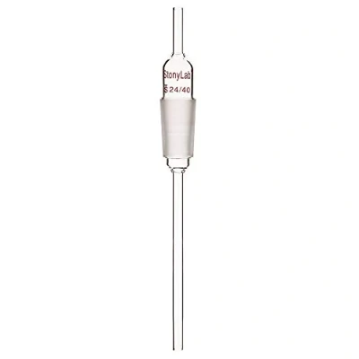 Abbildung von stonylab Glasverlängerter Adapter, Borosilikatglas 24/40 Einlassadapter mit Verlängertem Unteren 8 mm Tropfrohr Glass Extended Adapter