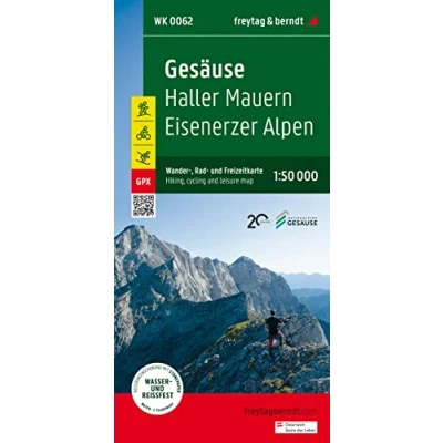 Abbildung von Gesäuse, Wander , Rad und Freizeitkarte 1:50.000, freytag &amp; berndt, WK 0062: Haller Mauern Eisenerzer Alpen, mit Infoguide, GPX Tracks, wasserfest ... (freytag berndt Freizeitkarten)