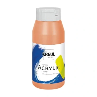 Abbildung von KREUL 17039 Solo Goya Triton Acrylfarbe terracotta, 750 ml Flasche, schnell und matt trocknend, Farbe auf Wasserbasis, in Studioqualität, vielseitig einsetzbar, gut deckend ergiebig