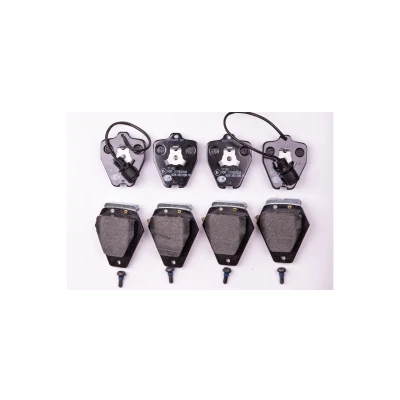 Abbildung von HELLA 8DB 355 008 781 Bremsbelagsatz mit integriertem Verschleißwarnkontakt Bremssattelschrauben Zubehör, Ausgleichsgewichten AUDI: A8 D2