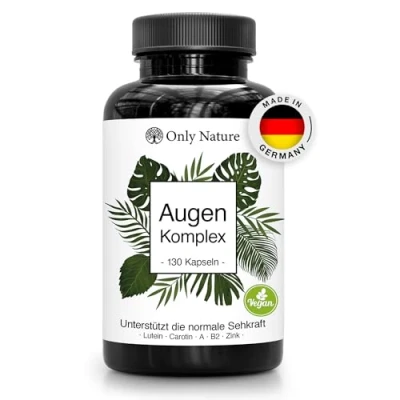 Abbildung von NEU: Augenvitamine 130 Lutein Zeaxanthin Kapseln mit Beta Carotin, Vitamin B2, A, Zink Einzigartige Zusammensetzung in Deutschland produziert, Laborgeprüft &amp; vegan Testsiegerger