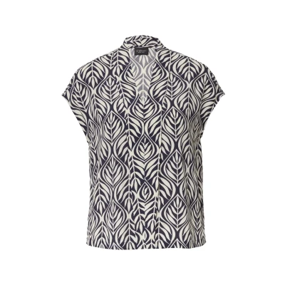 Abbildung von s.Oliver Black Label MIT Allover Bluse, Damen, Größe: 34, Navy