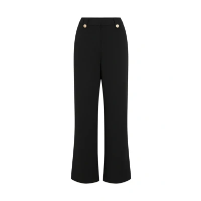 Abbildung von VILA Viclua WIDE Button Pants Stoffhose, Damen, Größe: XS, Black/gold coloured