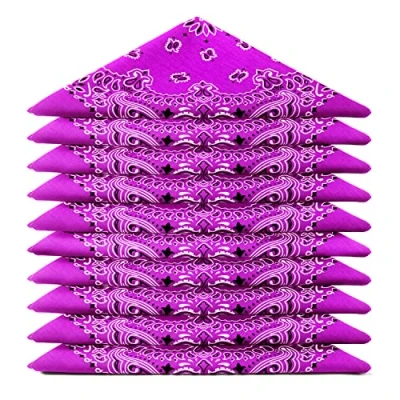 Abbildung von Karl Loven BANDANA 5 Stück Orchidee Paisley Mandala Muster 100% Baumwolle TÜV geprüft Dicker Stoff 20 Exklusivfarben