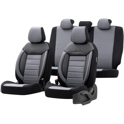 Abbildung von Otom Comfortline CMF 201 Sitzschonbezug schwarz/grau Textil, Leder