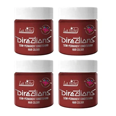 Abbildung von La Riche Directions Semipermanente Haarfarbe 100 ml Dose 4 Packung (Pillarbox Red)
