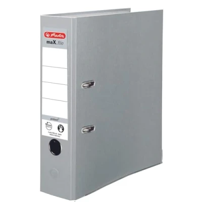 Abbildung von Herlitz 5480900 Ordner maX.file protect A4 (8 cm mit Einsteckrückenschild), grau, 1 Stück
