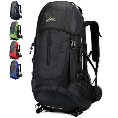 Abbildung von Doshwin 70L Trekkingrucksack Campingrucksack Reiserucksack Wanderrucksack Großer Rucksack für Damen Herren (Schwarz)