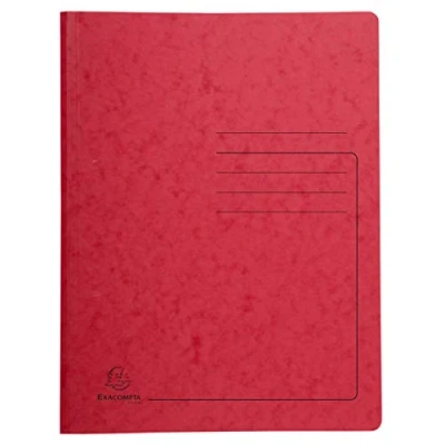 Abbildung von Exacompta 240225E Spiralhefter aus extra starkem Colorspan Karton für DIN A4 24 x 32cm bedruckt bis zu 300 Blatt rot Hefter ideal Büro und Schule