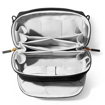 Abbildung von Inateck Kabel Organizer, Kabeltasche Organizer Reise Zubehör Tech Pouch Cable Bag für Festplatte, Ladegerät, PowerBank, SD Karten, Kann als Handheld Zubehörtasche/Sling Bag/Umhängetasche, Schwarz
