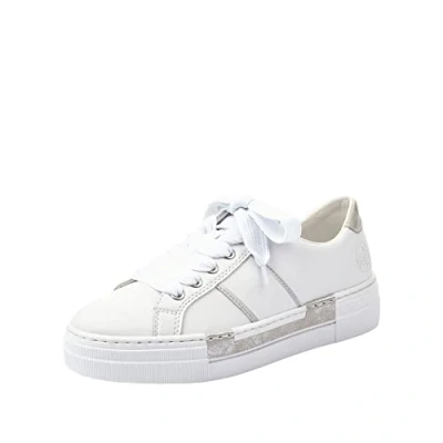 Abbildung von Rieker Damen N4902 Sneaker, Weiß (Weiss/Fog Silver/ 81 81), 40 EU