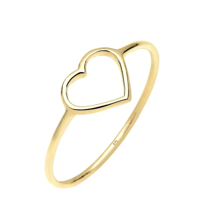 Abbildung von Elli Heart CUT OUT Ring goldcoloured, Damen, Größe: 54, Gold coloured
