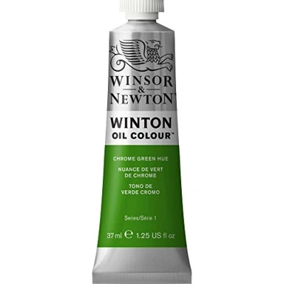Abbildung von Winsor &amp; Newton 1414145 Winton, feine hochwertige Ölfarbe 37ml Tube mit gleichmäßiger Konsistenz, Lichtbeständig, hohe Deckkraft, Reich an Farbpigmenten Chrom Grün Farbton