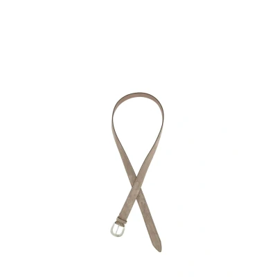 Abbildung von Ulla Popken Damen, Suede, Velourslederoptik, Metallic Schließe Gürtel, dunkles taupe, 95