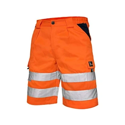 Abbildung von CXS Arbeitsshorts Norwich high Visible, Warnschutz Shorts Kurze Arbeitshose in Signalfarbe, Warnschutzhose mit Reflektionsstreifen, Orange, 58