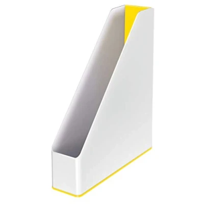 Abbildung von Leitz Stehsammler A4, Zweifarbiges Design, Weiß/Gelb, Duo Colour, WOW, 53621016