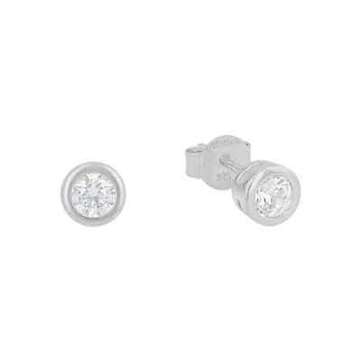Abbildung von s.Oliver Ohrstecker 925 Sterling Silber Damen Ohrschmuck, mit Zirkonia synth., 0,6 cm, Silber, Kommt in Schmuck Geschenk Box, 9079094