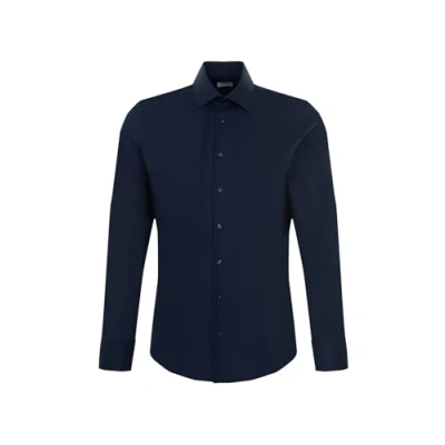 Abbildung von Seidensticker Herren Business Hemd Slim Fit Bügelfrei Kent Kragen Langarm 100% Baumwolle