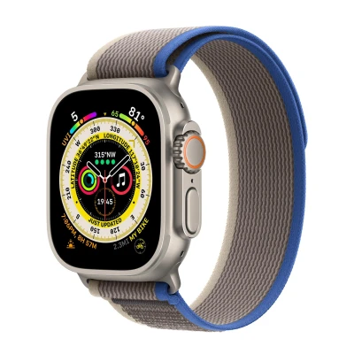 Abbildung von Apple Watch Armband Original Stoff Bunt Geeignet für Series 1 9 / SE Ultra (2)