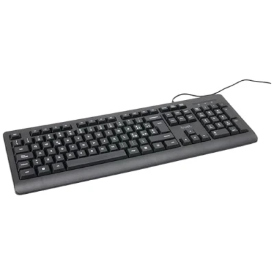Abbildung von Trust Taro USB Tastatur, kabelgebunden, italienisches QWERTY Layout, PC Tastatur mit Kabel für Computer/Laptop/Notebook, Mac/Windows, 1,8 Meter, flüssigkeitsbeständig, ergonomisch Schwarz