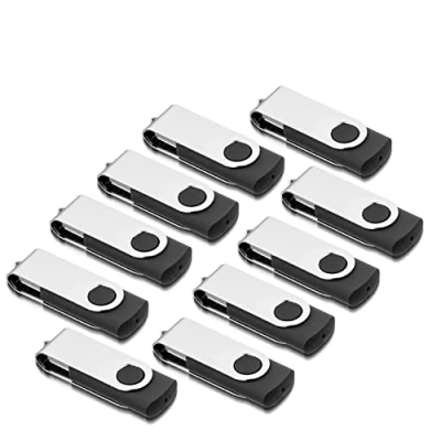 Abbildung von USB Sticks 4GB 10 Stück, AreTop Speicherstick Rotate Metall High Speed 2.0 Flash Drive (Schwarz)